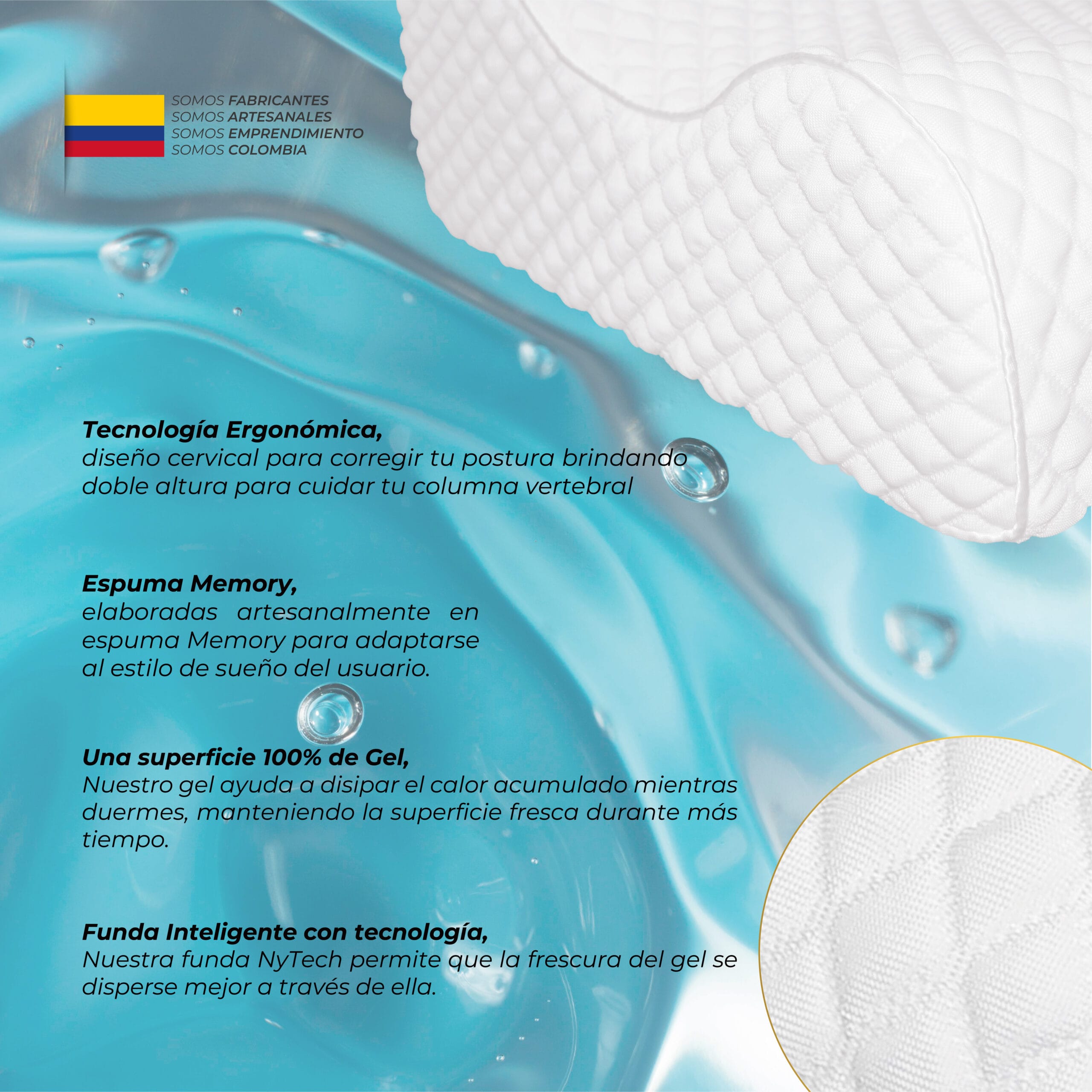 Almohada de Gel en Memory - Ergonomic Arctic - Imagen 2