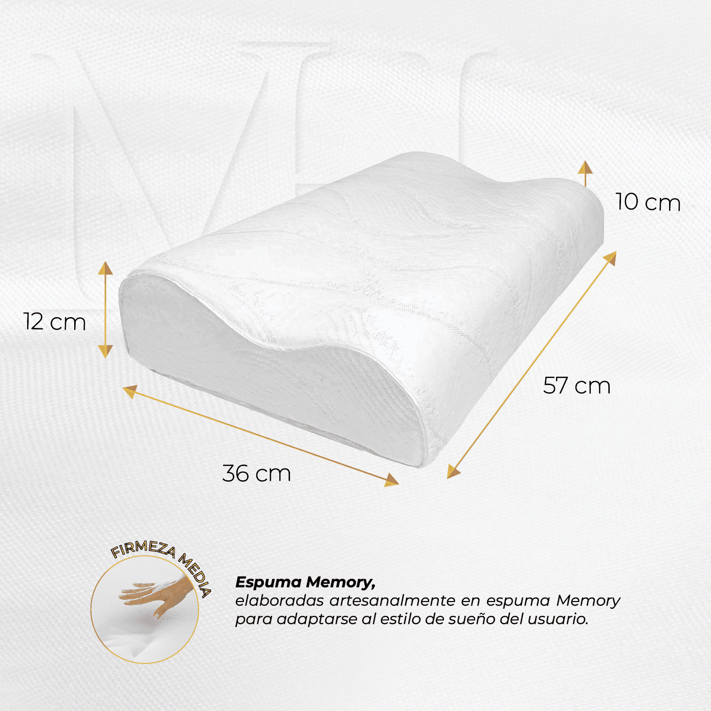 Set X2 Almohadas Confort Cervicales en Memory - Imagen 3