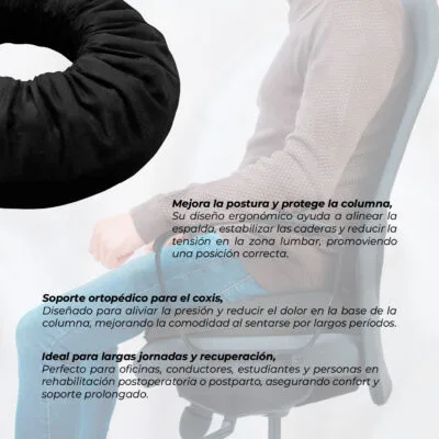 Cojín Ergonómico para Coxis en Látex