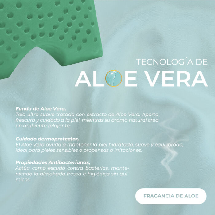 Almohada Boston Tech de Aloe Vera - Almohada Modular - Imagen 2