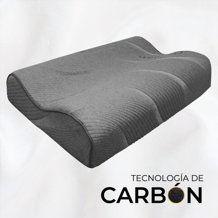 Almohada Ergonómica Cervical Tech Carbón - Duerme boca arriba