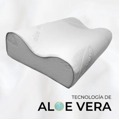Almohada Ergonómica Cervical de Aloe Vera – Duerme boca arriba