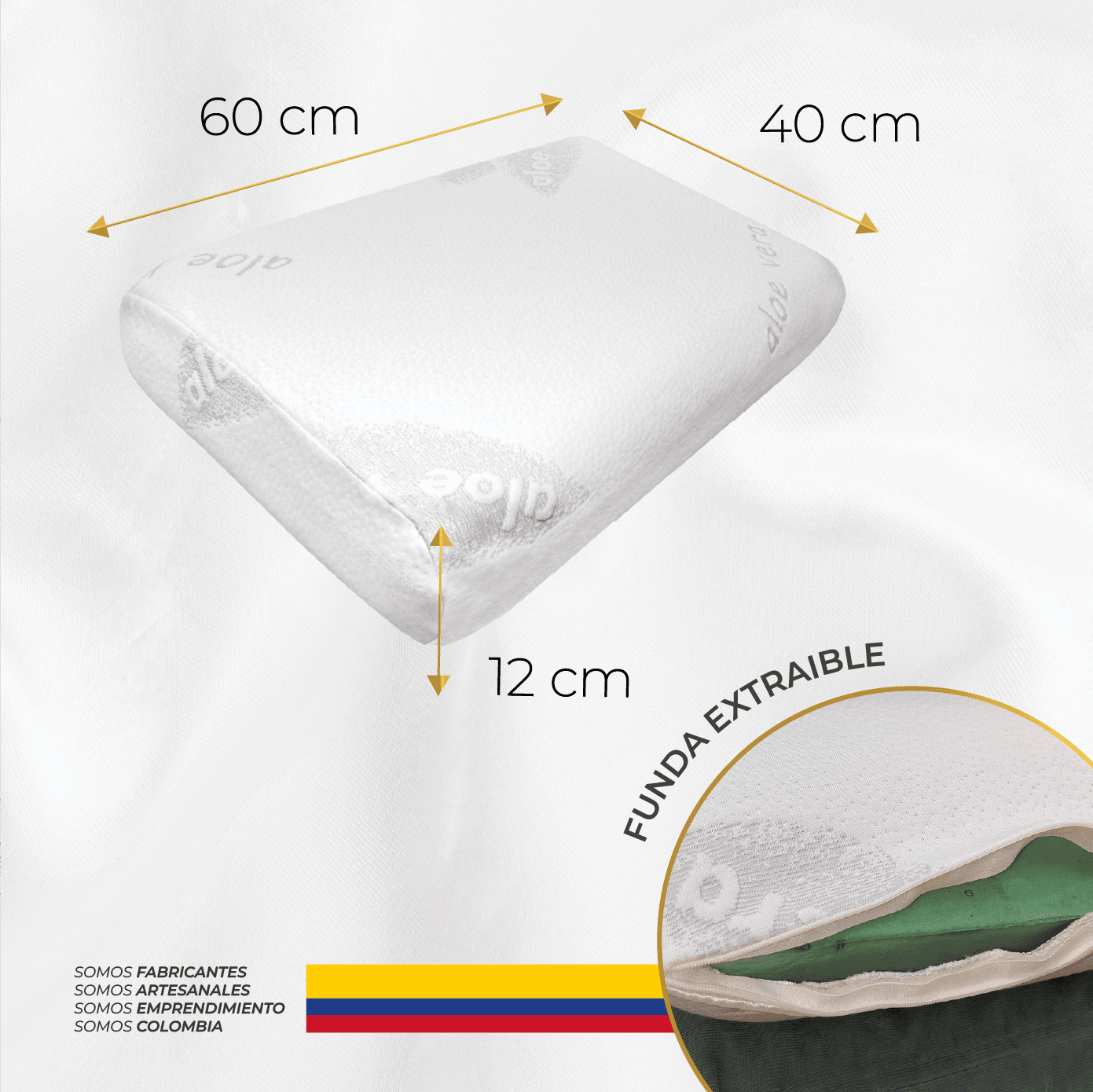 Almohada Denver Tech Aloe Vera - Almohada modular - Imagen 3